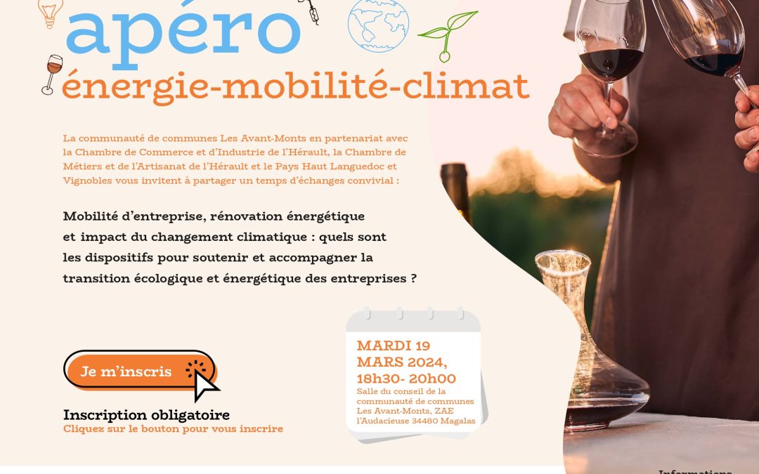 Entreprises : Inscrivez-vous à l’Apéro « Energie-Mobilité-Climat »