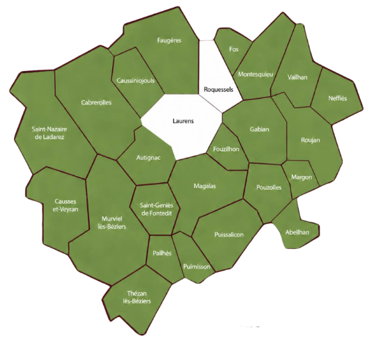 Communes concernées par le Permis de diviser à partir du  01/10/2026, à l’exception des communes de Laurens et Roquessels.